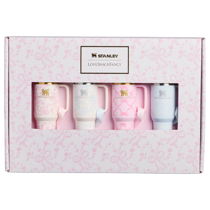 Stanley 1913 x LoveShackFancy Holiday Quencher ProTour Ornament Set - Bright Bottle Choice - Easy Carry